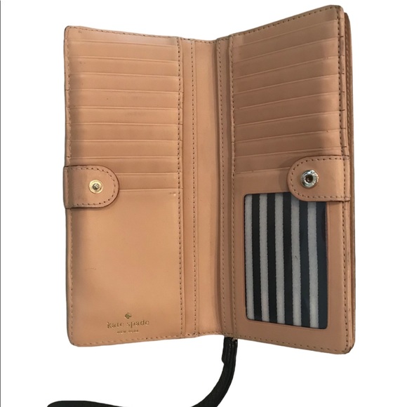 Kate Spade Black Pebbled Leather Southport Avenue Mandy Wristlet Wallet - Picture 4 of 13